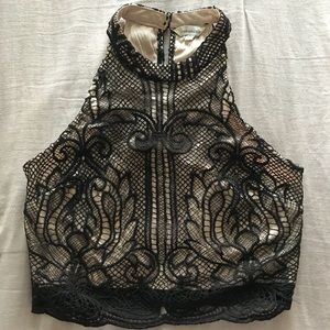 Lace skirt and crop top